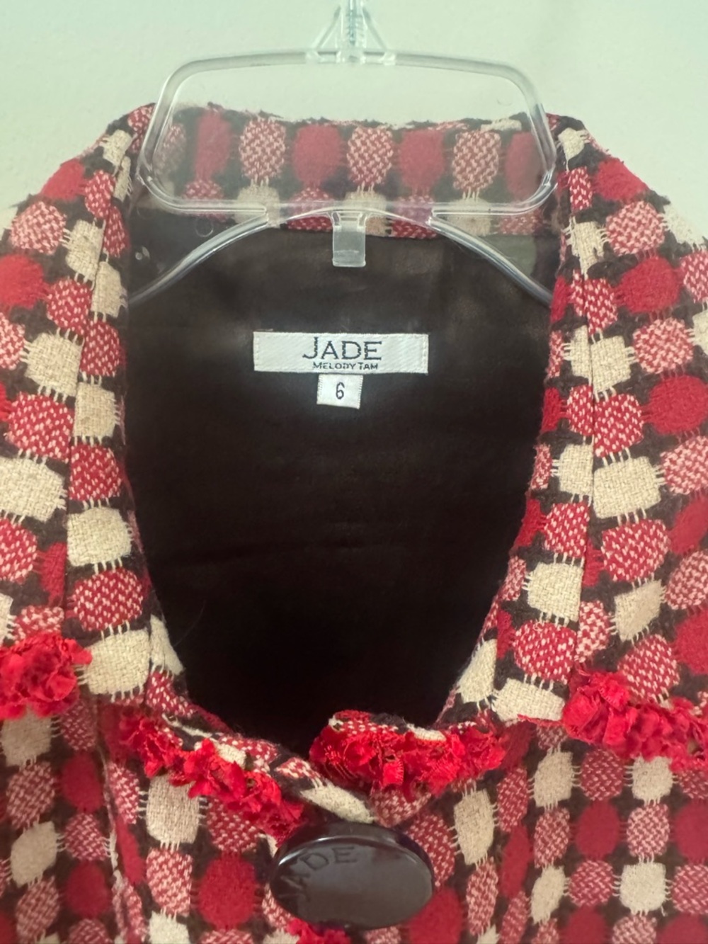 Vintage Jade Checked Jacket - Picture 3 of 9